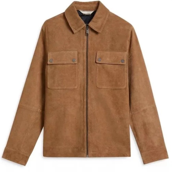 TED BAKER LONDON Thierry suede zip jacket, NEW WITH TAGS - Picture 11 of 16